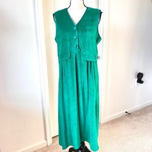 Vintage FADS Petite 80s Sleeveless Velvet V-Neck Maxi Dress—PM